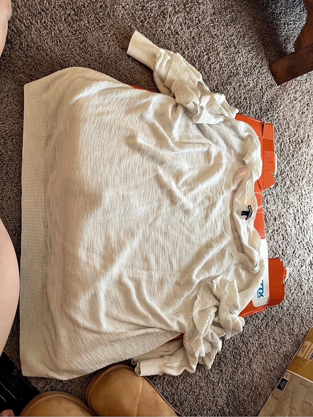 Express Cream Long Sleeve Top